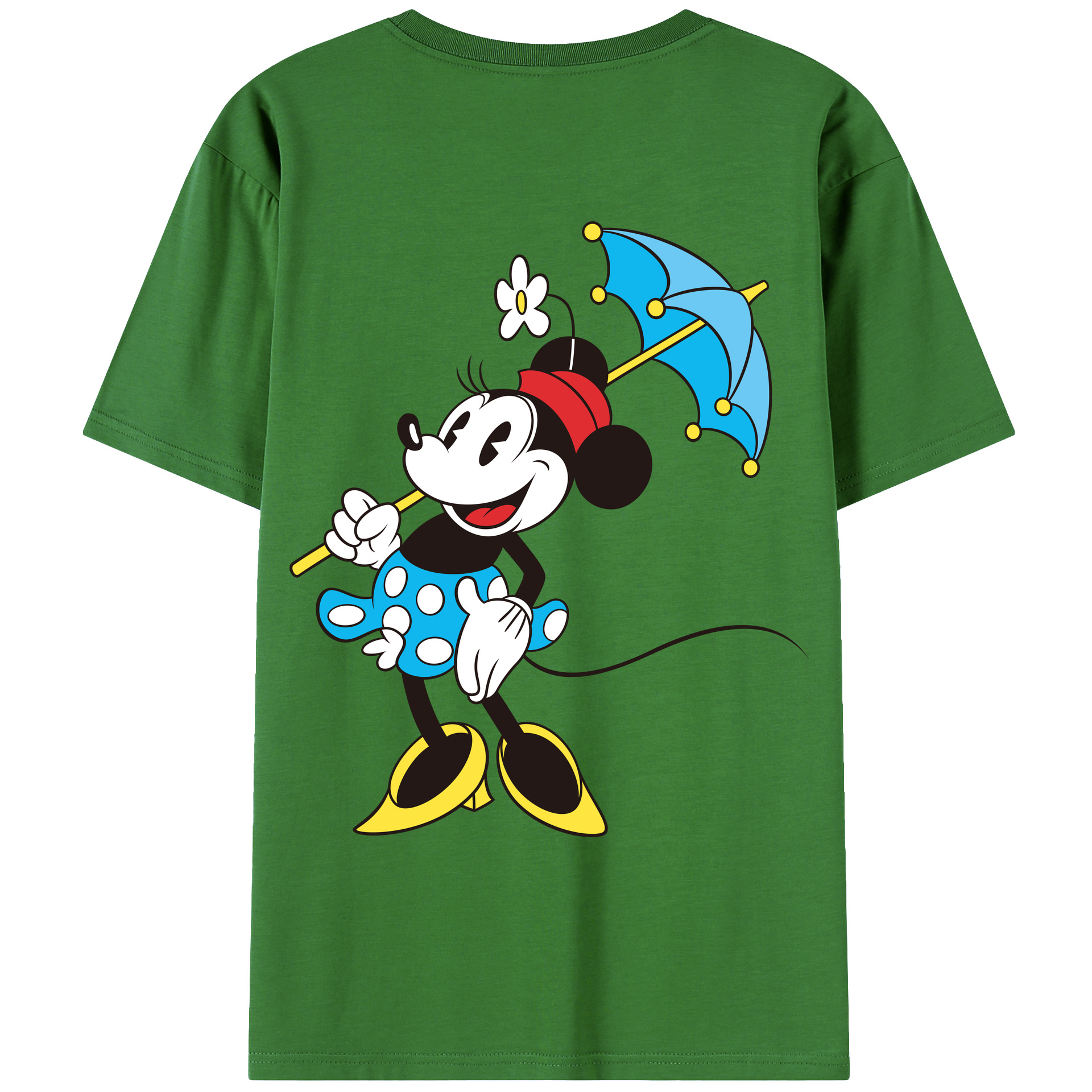 （画像用） ミッキーマウス Mickey Mouse レディース半袖Tシャツ(バックプリント)